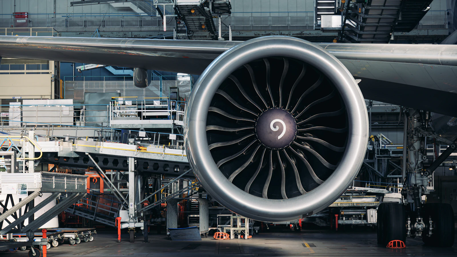 Moteur d’avion à réaction en maintenance